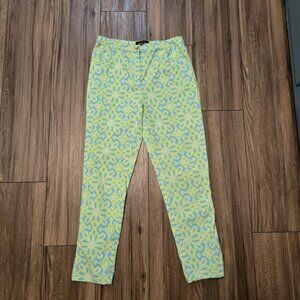 625. TRUTH BY REPUBLIC Lime Green Aqua Pants size Large
